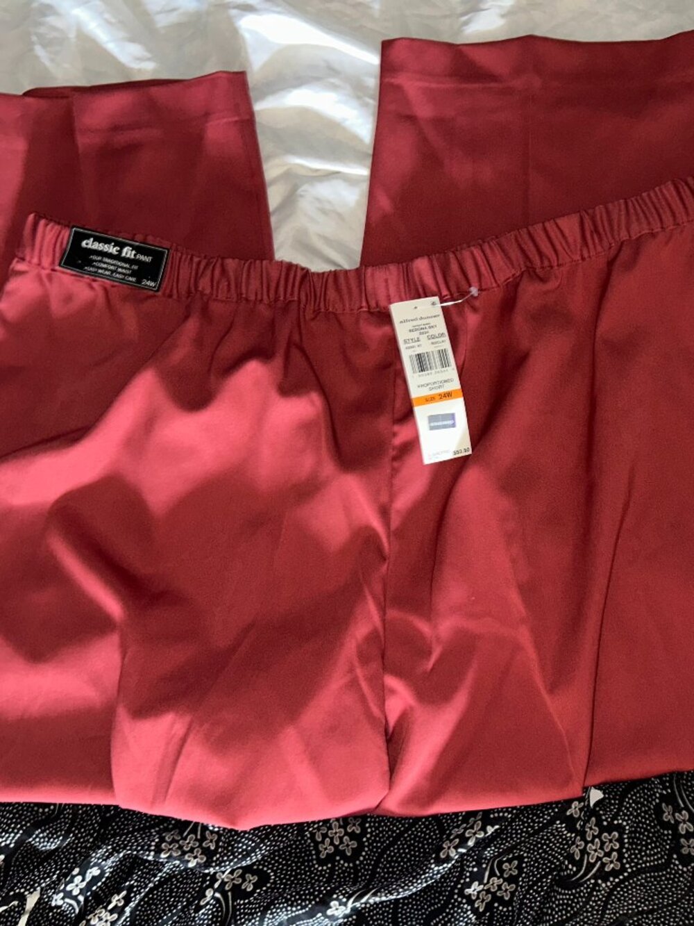 NEW size 24 w 24w  womens maroon pants casual dress career stretch top